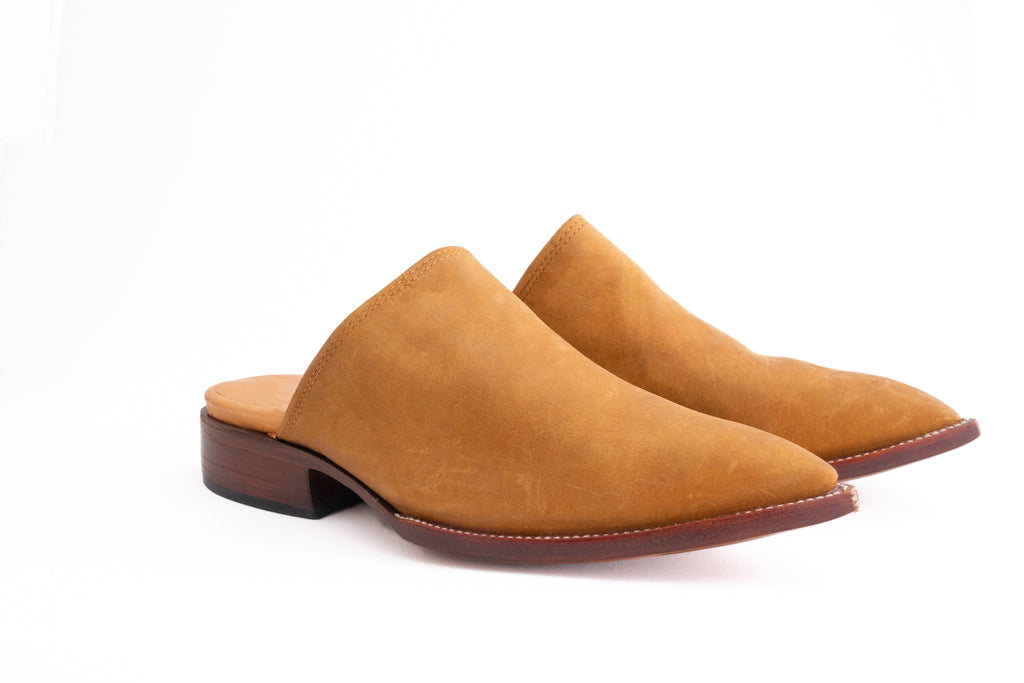 Navaja: Honey Suede Mules