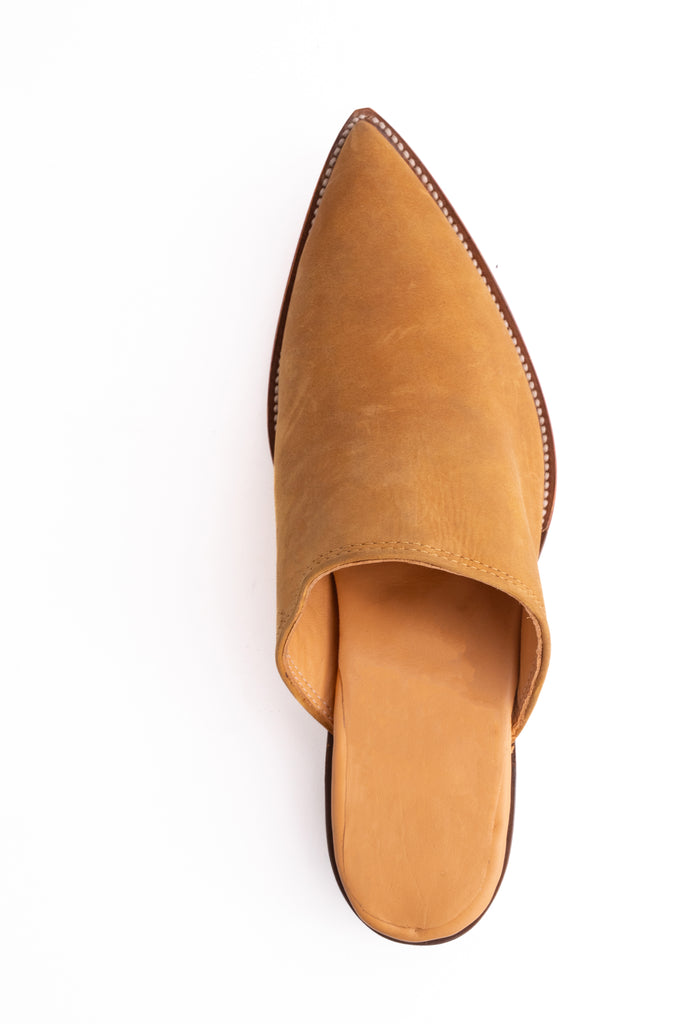 Navaja: Honey Suede Mules