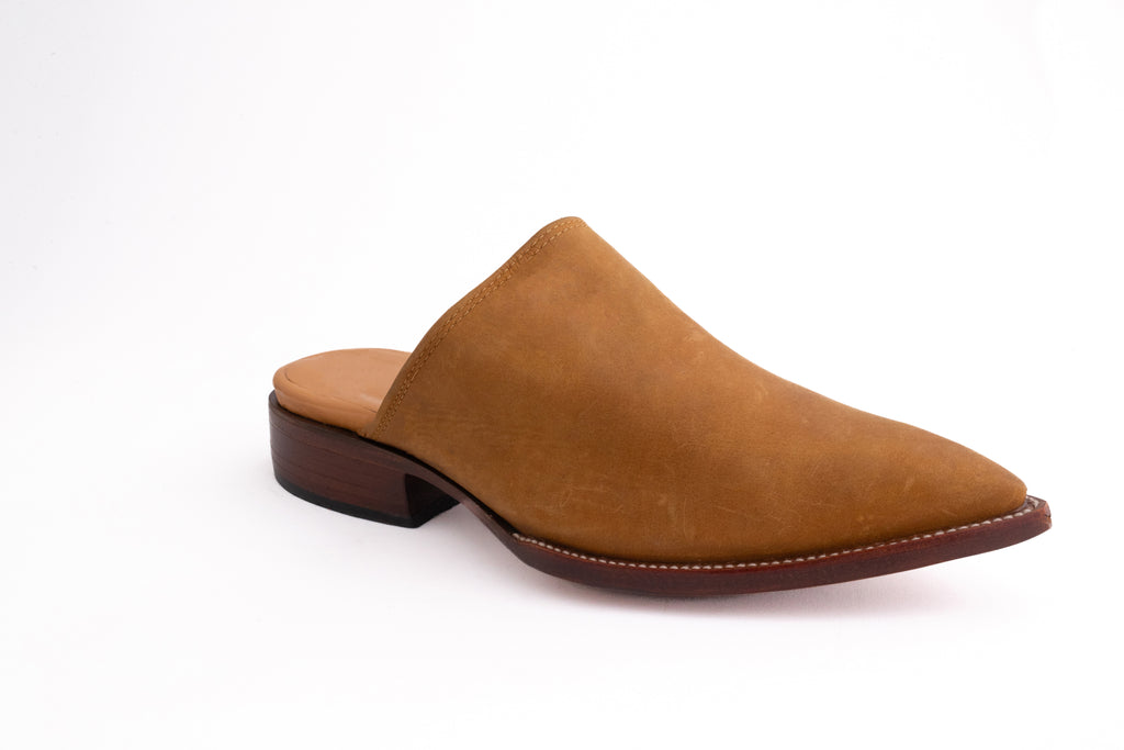 Navaja: Honey Suede Mules